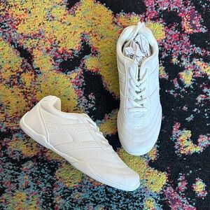 White High-Top Sneakers. Cheer shoes